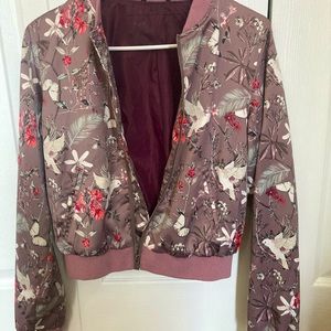 Cute silky bomber jacket